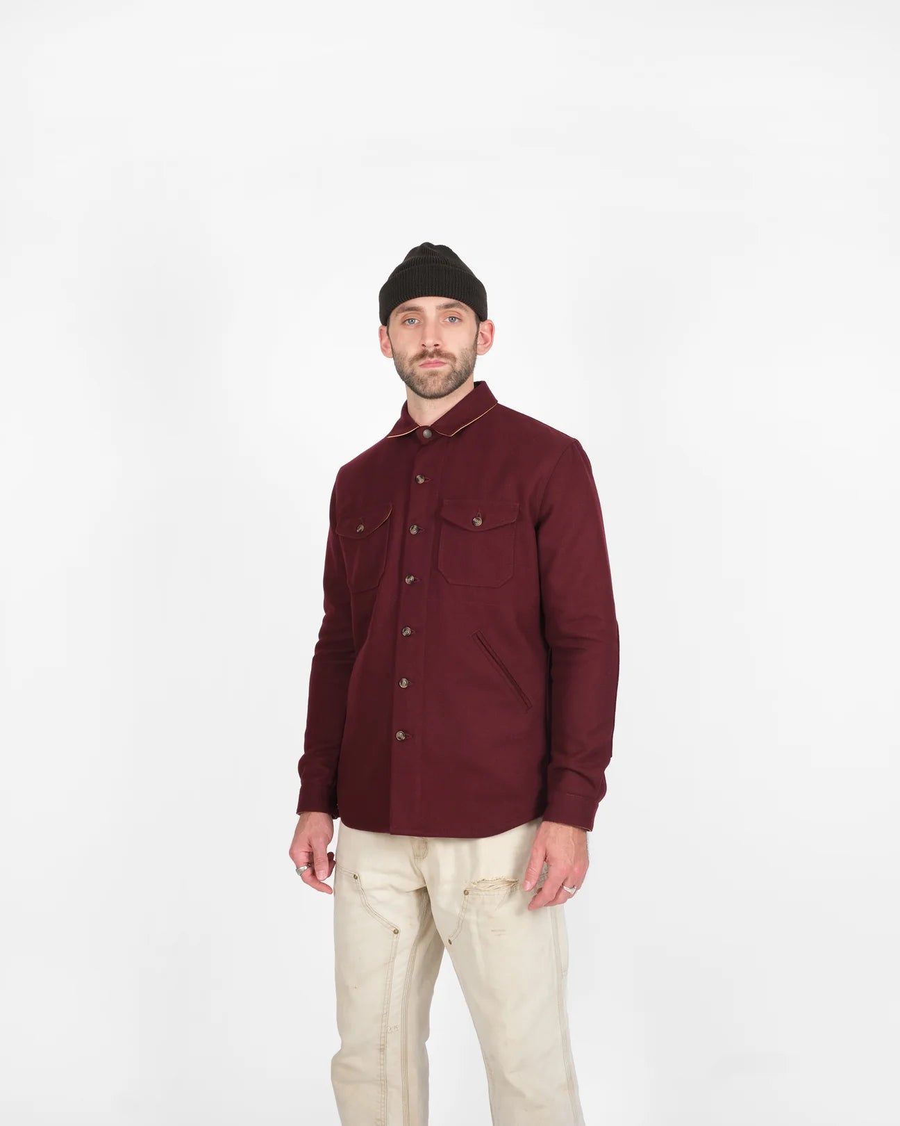Dehen 1920 Crissman Overshirt Burgundy (ONLINE DEC 1)