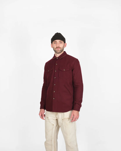 Dehen 1920 Crissman Overshirt Burgundy (ONLINE DEC 1)
