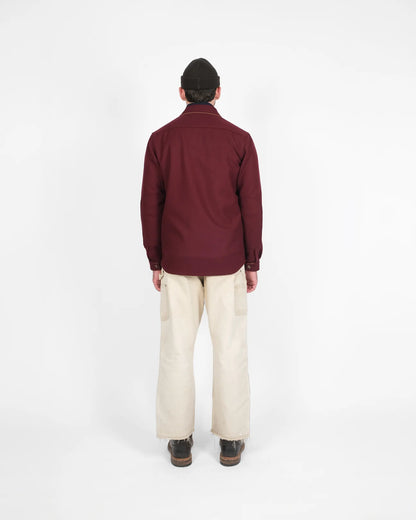 Dehen 1920 Crissman Overshirt Burgundy (ONLINE DEC 1)