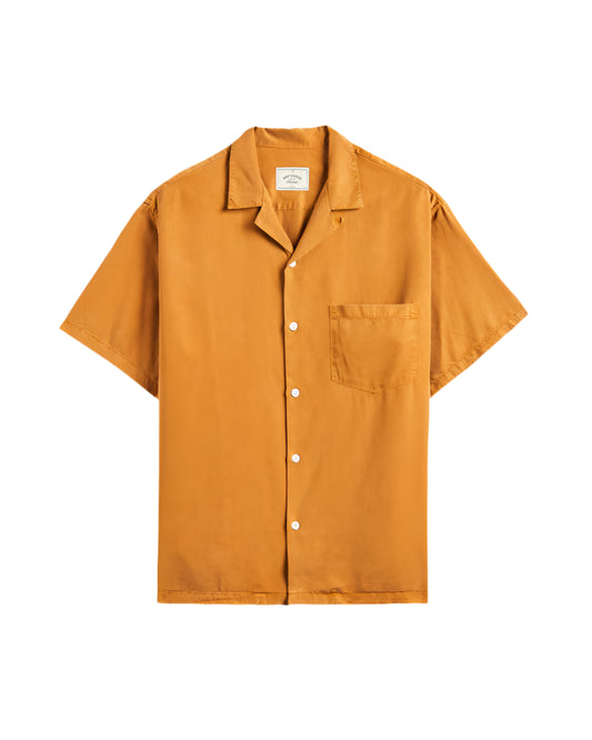 Portuguese Flannel Dogtown Short Sleeve Button Up in Cinnamon