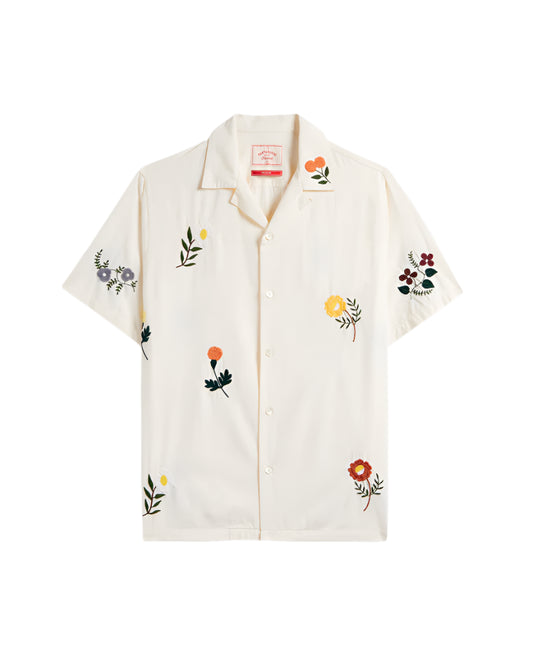 Portuguese Flannel Embroidery Flowers Shirt