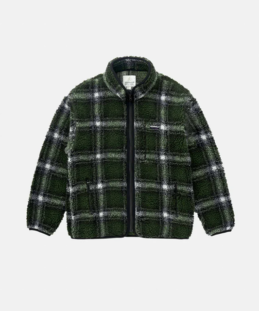 Gramicci Shadow Plaid Sherpa Jacket Olive