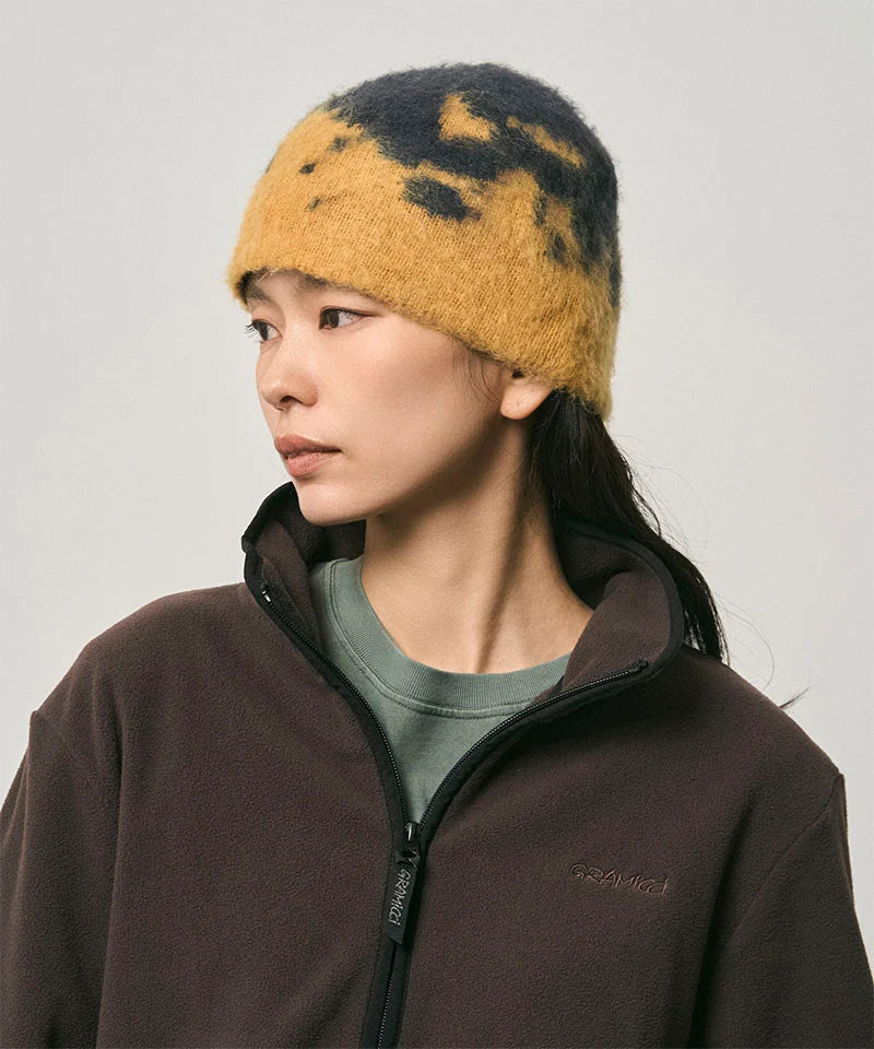 Gramicci Mohair Splatter Beanie Safron