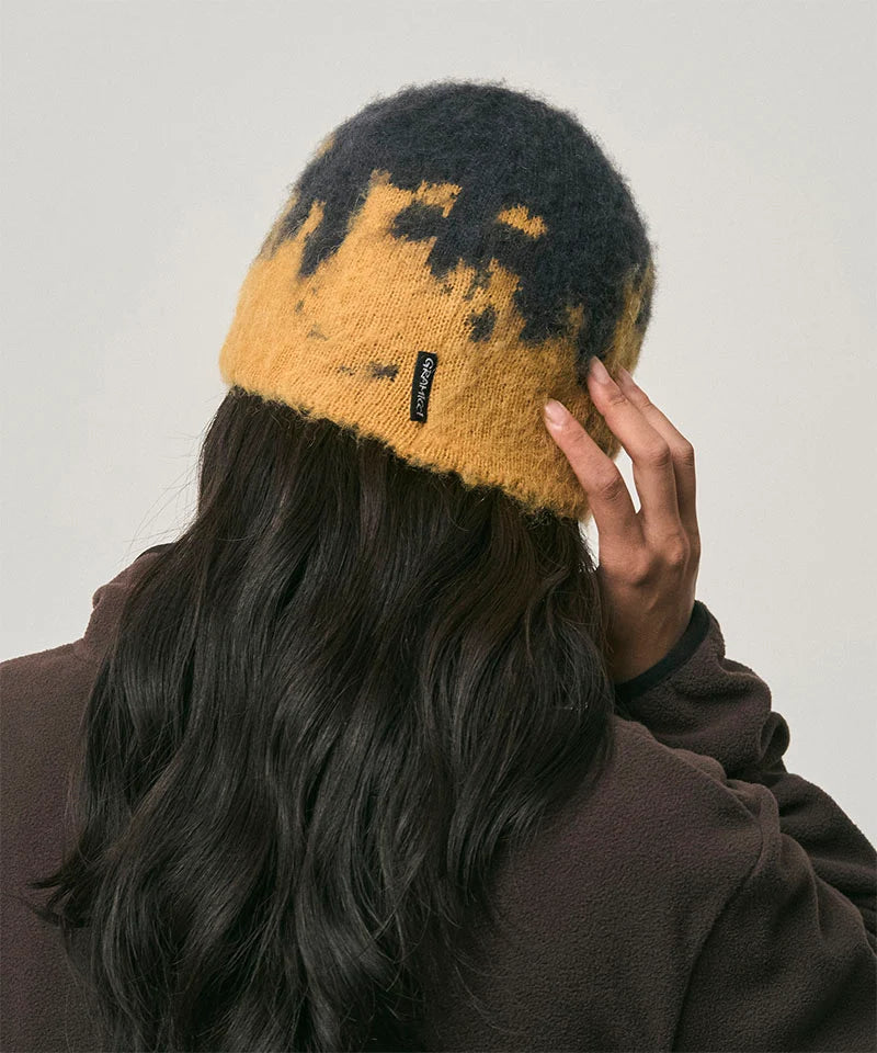 Gramicci Mohair Splatter Beanie Safron