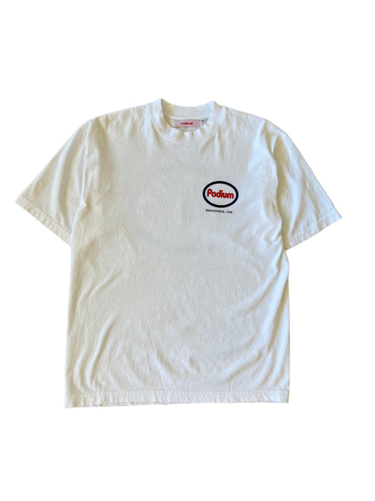 Podium Gas Station Tee White Cropped Fit