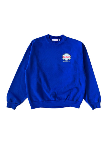 Podium Gas Station Crewneck 14 oz Cobalt Blue
