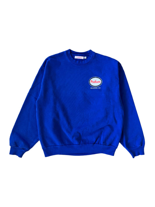 Podium Gas Station Crewneck 14 oz Cobalt Blue