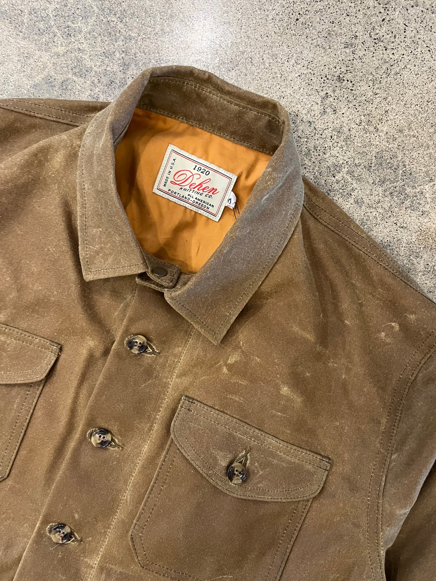 Dehen 1920 Crissman Overshirt Hardtack Waxed Canvas