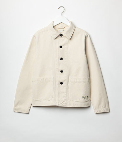 Merz B. Schwanen JKT08 Organic Cotton Broken Twill  Chore Coat Natural