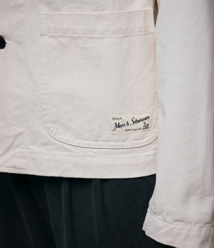 Merz B. Schwanen JKT08 Organic Cotton Broken Twill  Chore Coat Natural
