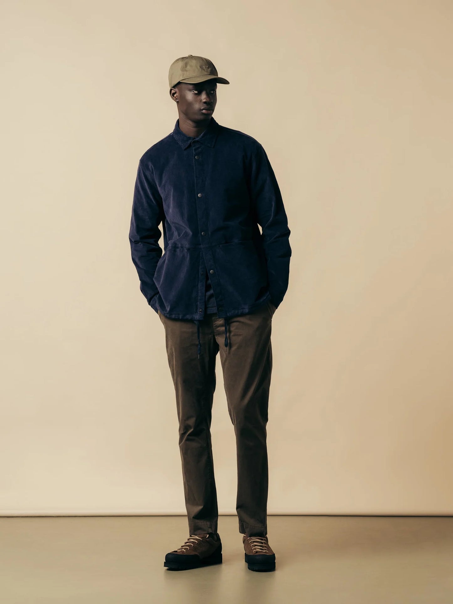 Kestin Inverness Trouser in Dark Olive Cotton Twill