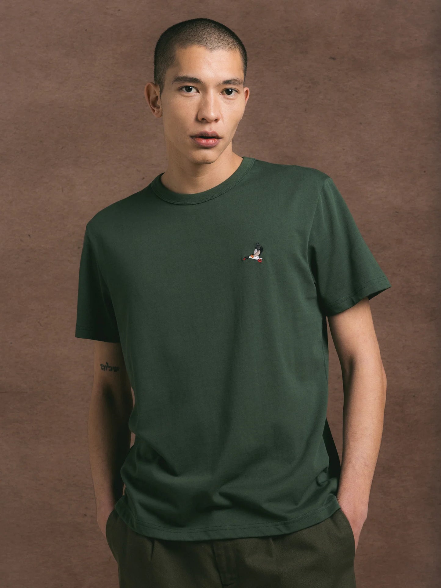 Kestin Cargill Tee in Forest Duck Embroidery