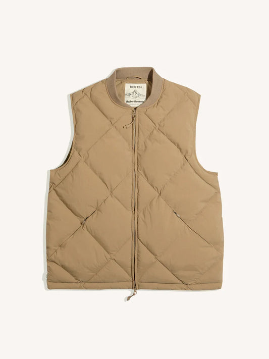 Kestin Linton Padded Vest In Grass Sand Recycled Nylon