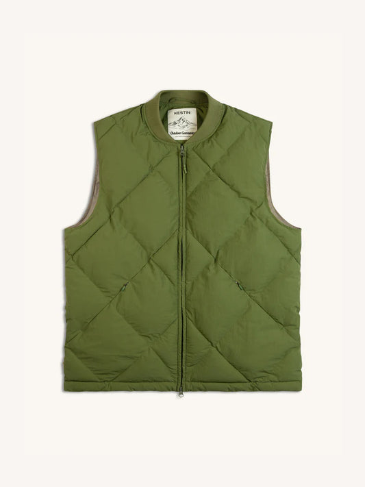 Kestin Linton Padded Vest In Grass Green Recycled Nylon