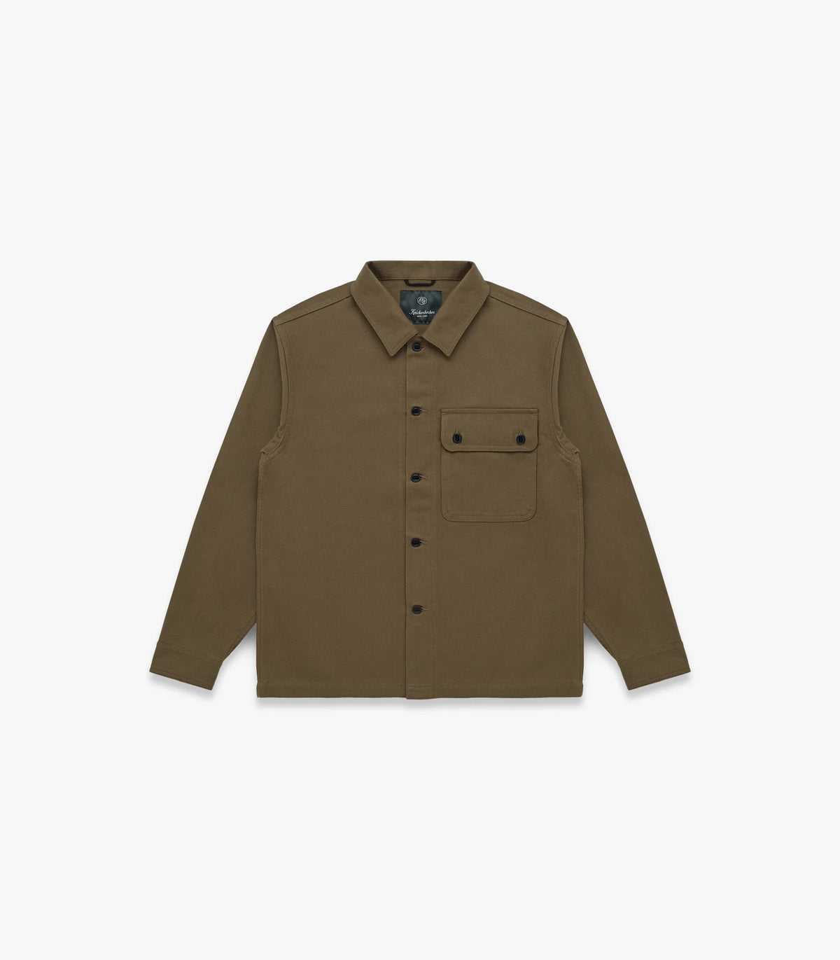 Knickerbocker Market Compact Cotton Overshirt Moss