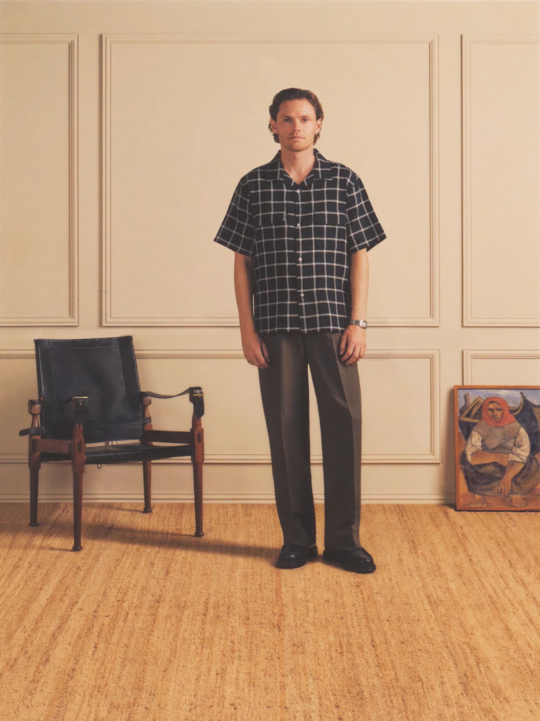 Knickerbocker Penny Loom Cotton Shirt S/S Black