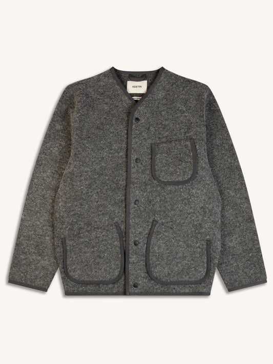 Kestin Neist Cardigan In Grey Italian Wool