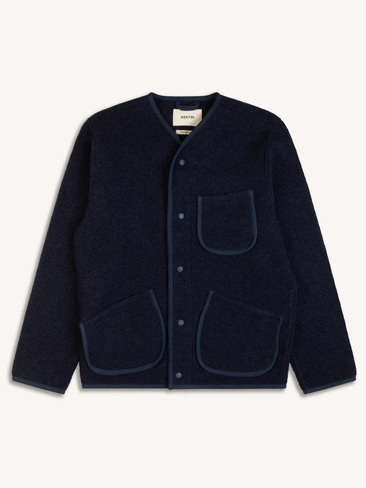 Kestin Neist Cardigan In Midnight Blue Italian Wool