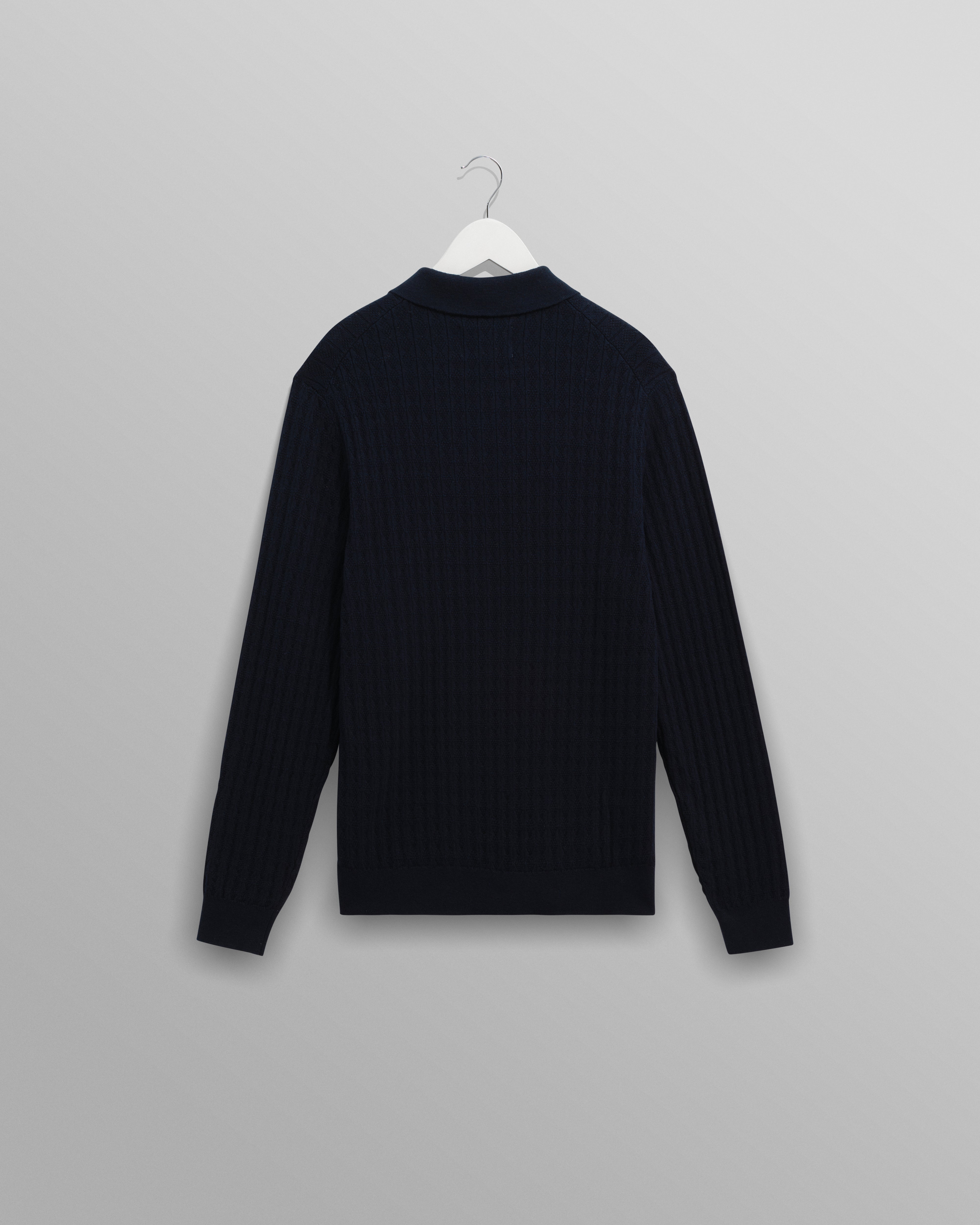 Wax London Oban Polo Navy Diamond Stripe