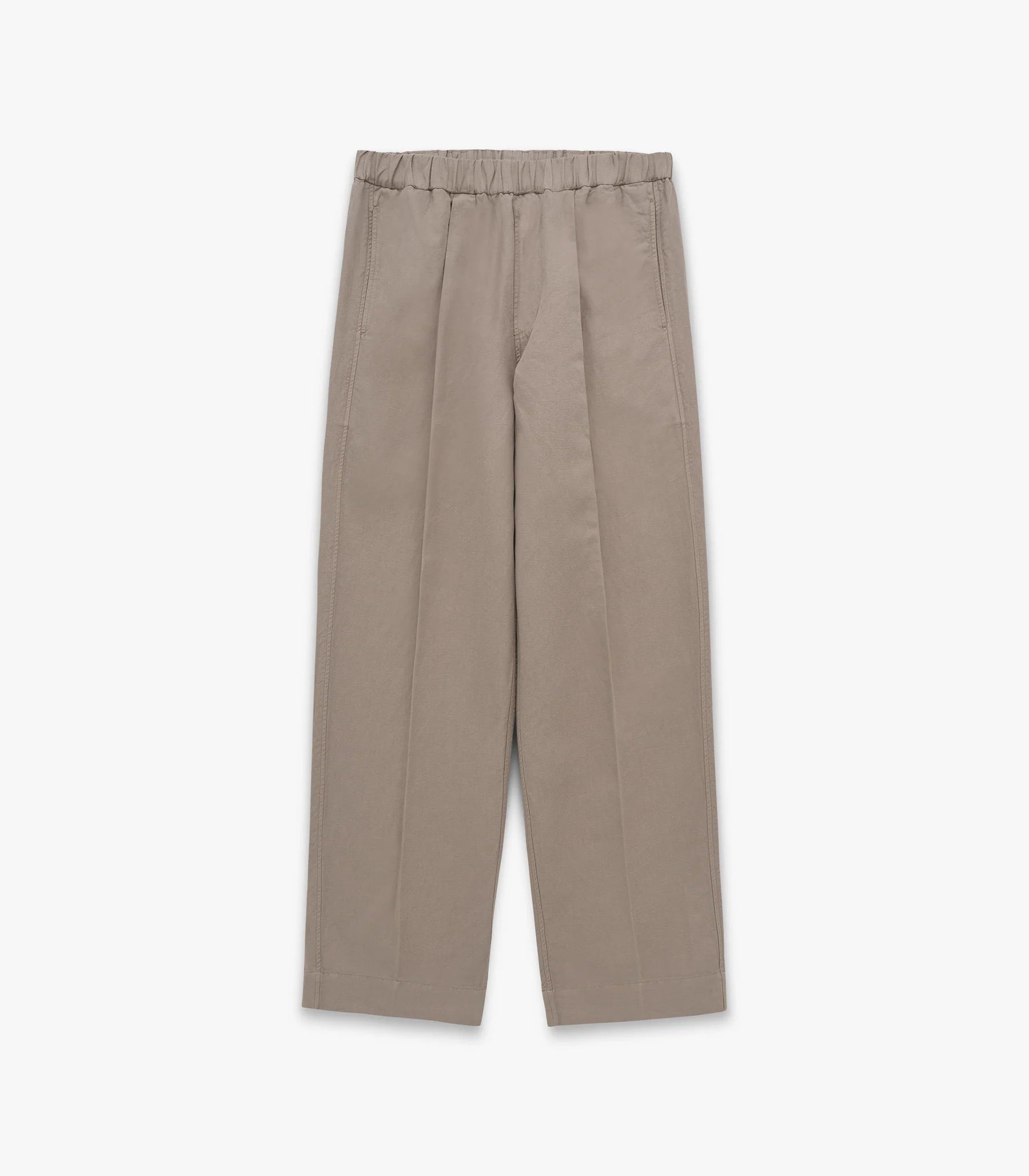 Knickerbocker Park Twill Cotton & Linen Pant Moon Rock