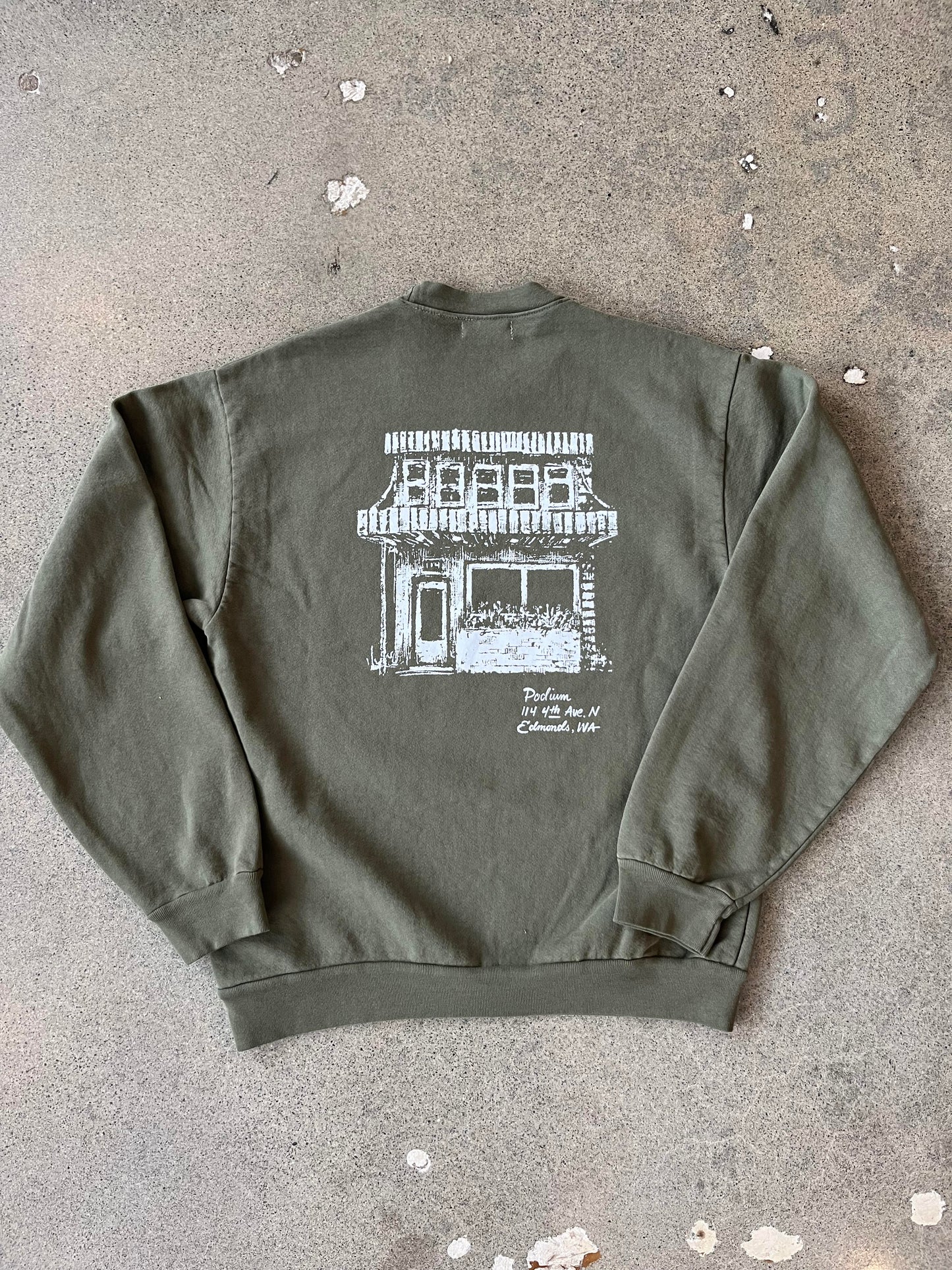 Podium Shop Crewneck Army Green 14oz