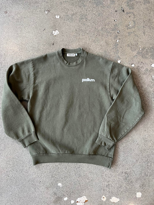 Podium Shop Crewneck Army Green 14oz