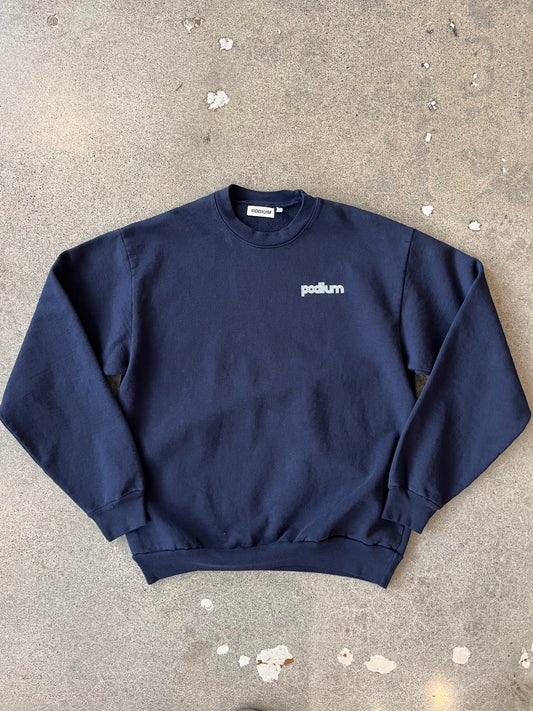 Podium Shop Crewneck Navy 14oz