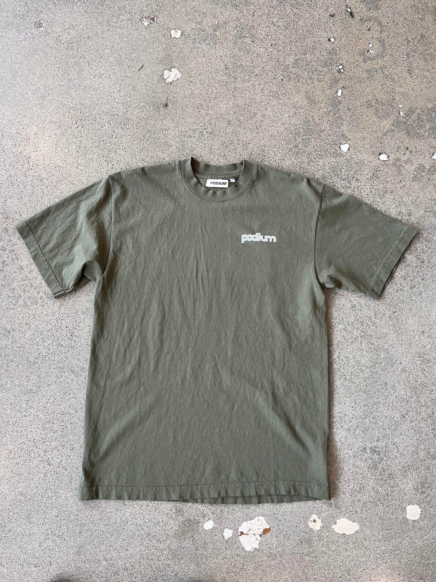 Podium Shop Tee Army Green 6.5oz