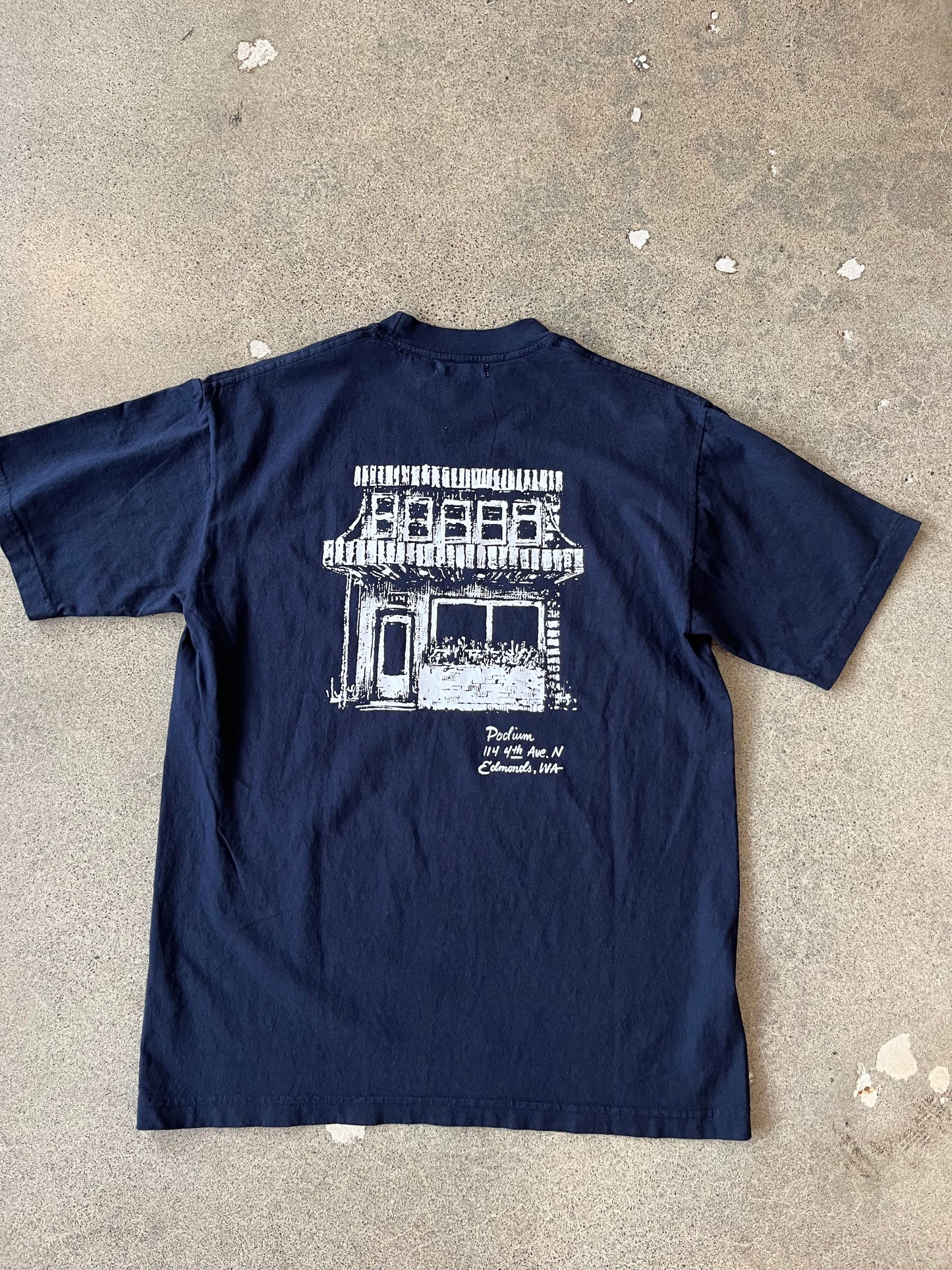 Podium Shop Tee Navy 6.5oz