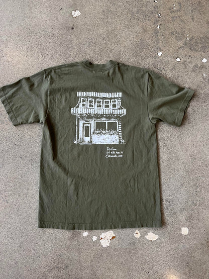 Podium Shop Tee Army Green 6.5oz