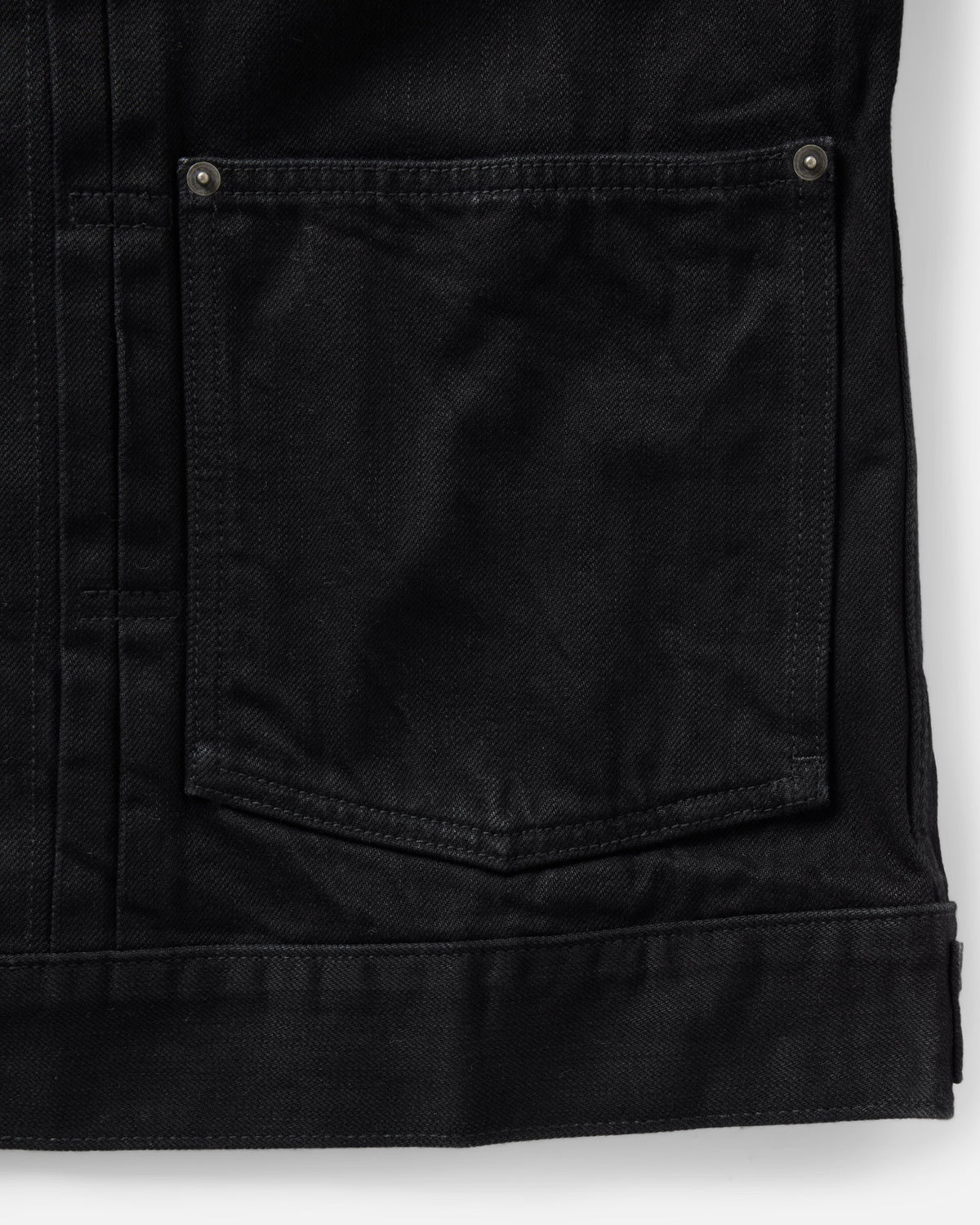Taylor Stitch The Ryder Jacket in Rinsed Black Organic Selvedge