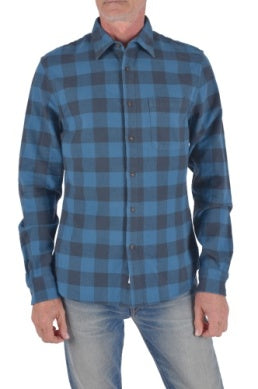 Hiroshi Kato Ripper Long Sleeve Shirt Blue Check