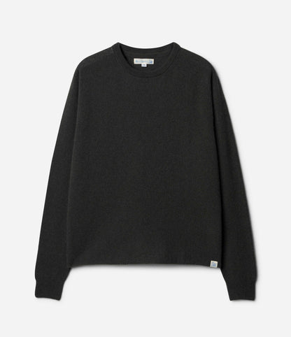 Merz B. Schwanen Lightweight Merino Wool-Cashmere-Silk Sweater Army Green