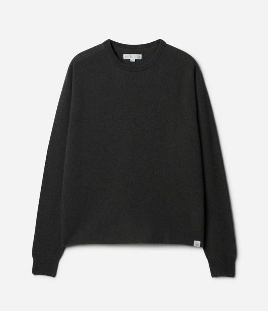 Merz B. Schwanen Lightweight Merino Wool-Cashmere-Silk Sweater Army Green