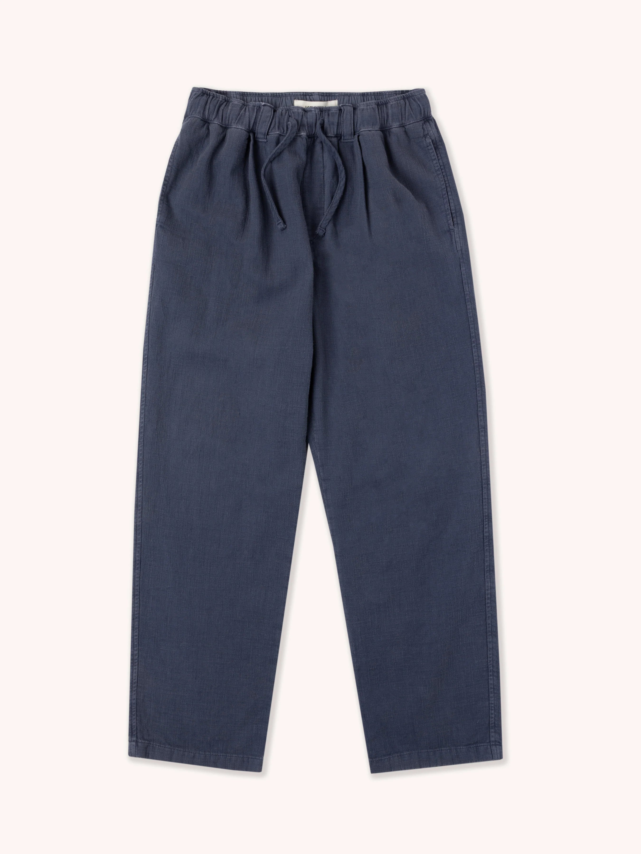 Kestin Doune Pant in Navy Slub Cotton