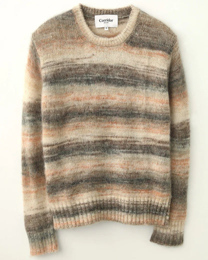 Corridor Space Dye Mohair Crew Neck Natural