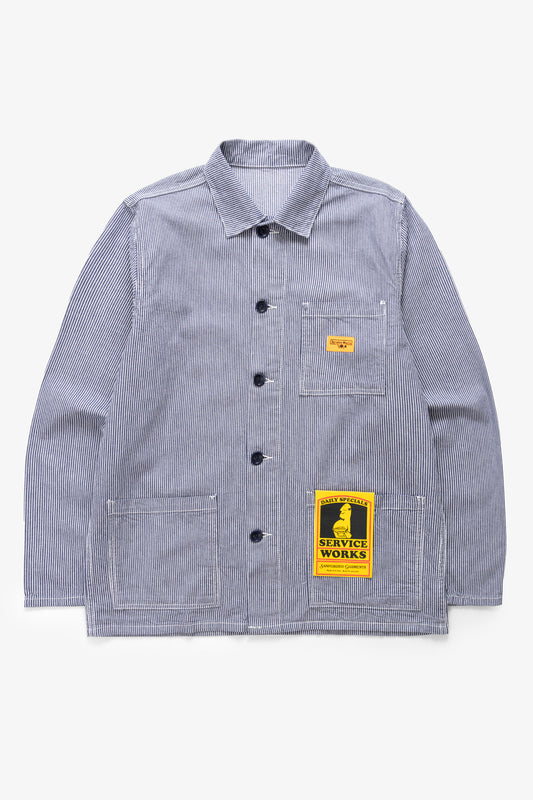 Service Works Classic Coverall Jacket Hickory Stripe