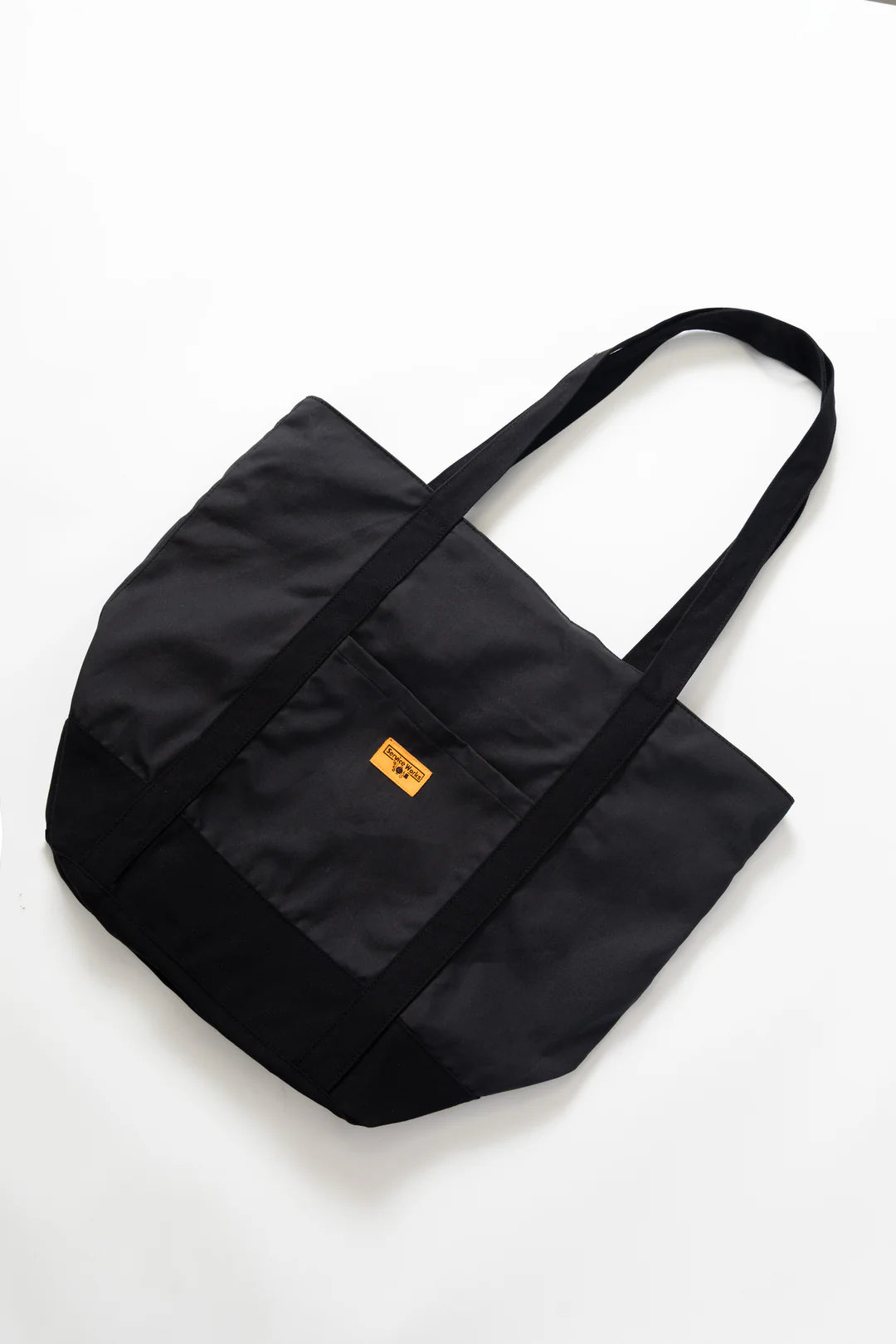 Service Works Waxed Cotton Tote Bag Black