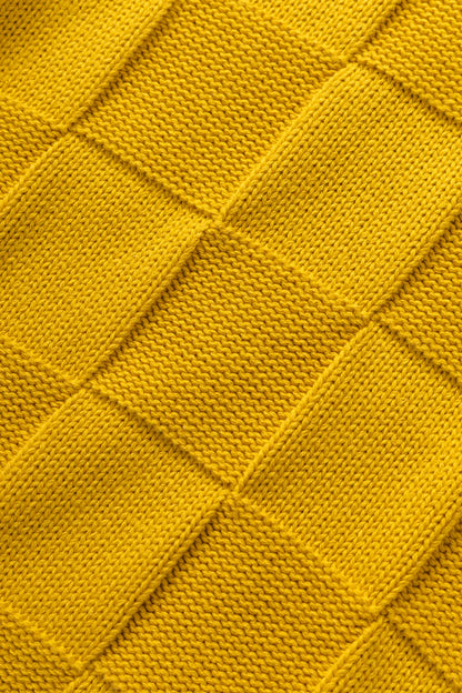 Service Works Check Knit Crewneck Ochre