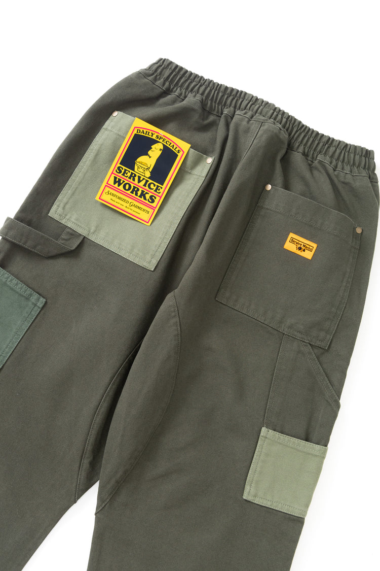 Service Works Patchwork Utility Chef Pants Olive