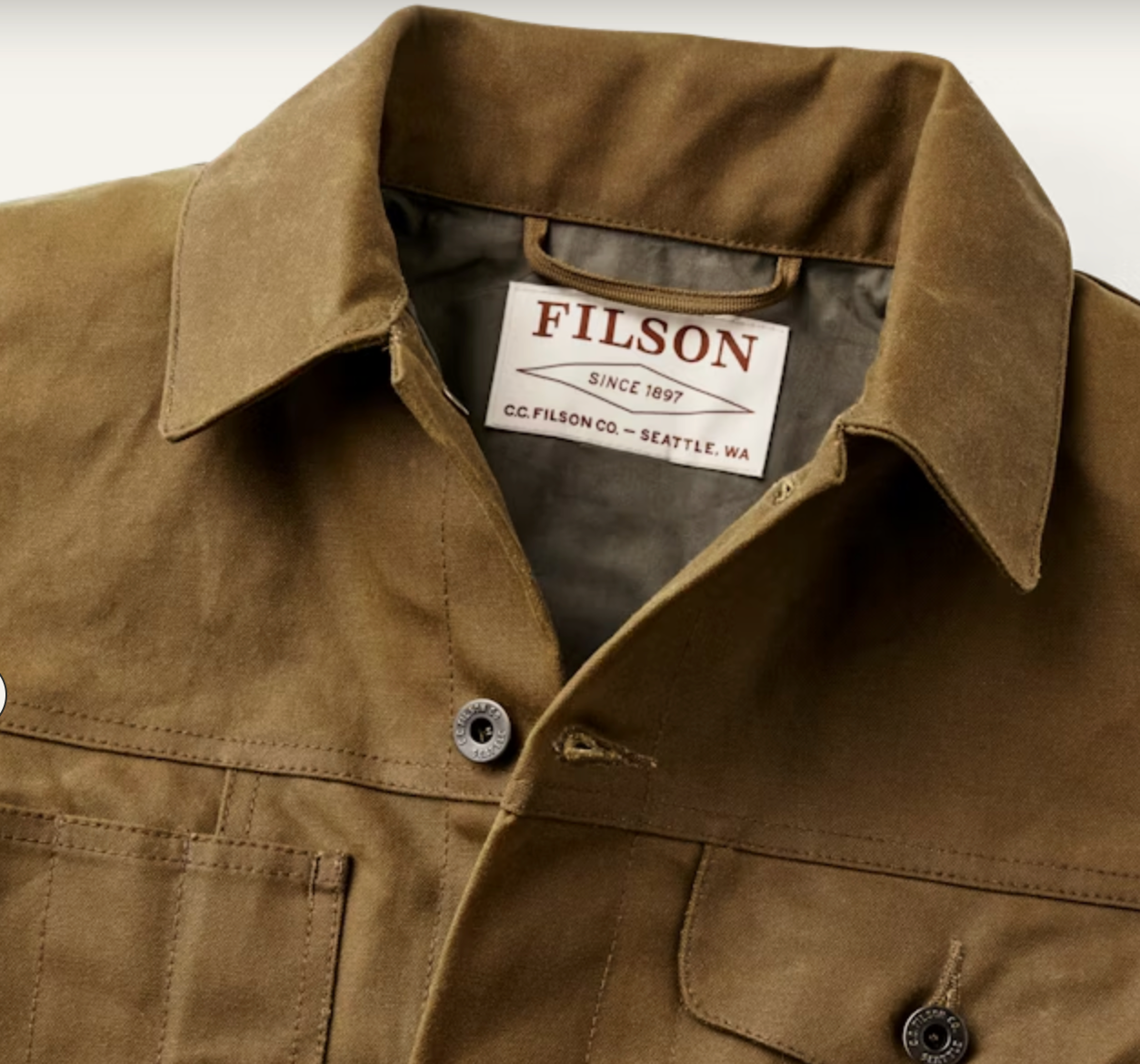 Filson Short Lined Cruiser Tan