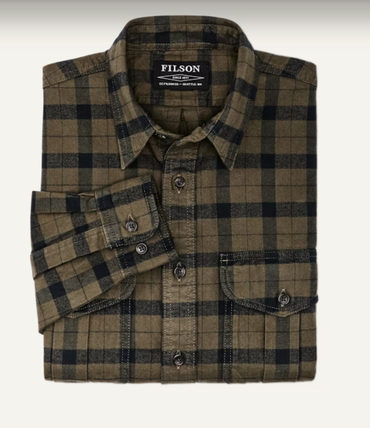 Filson Alaskan Guide Shirt Otter Green/Black Plaid