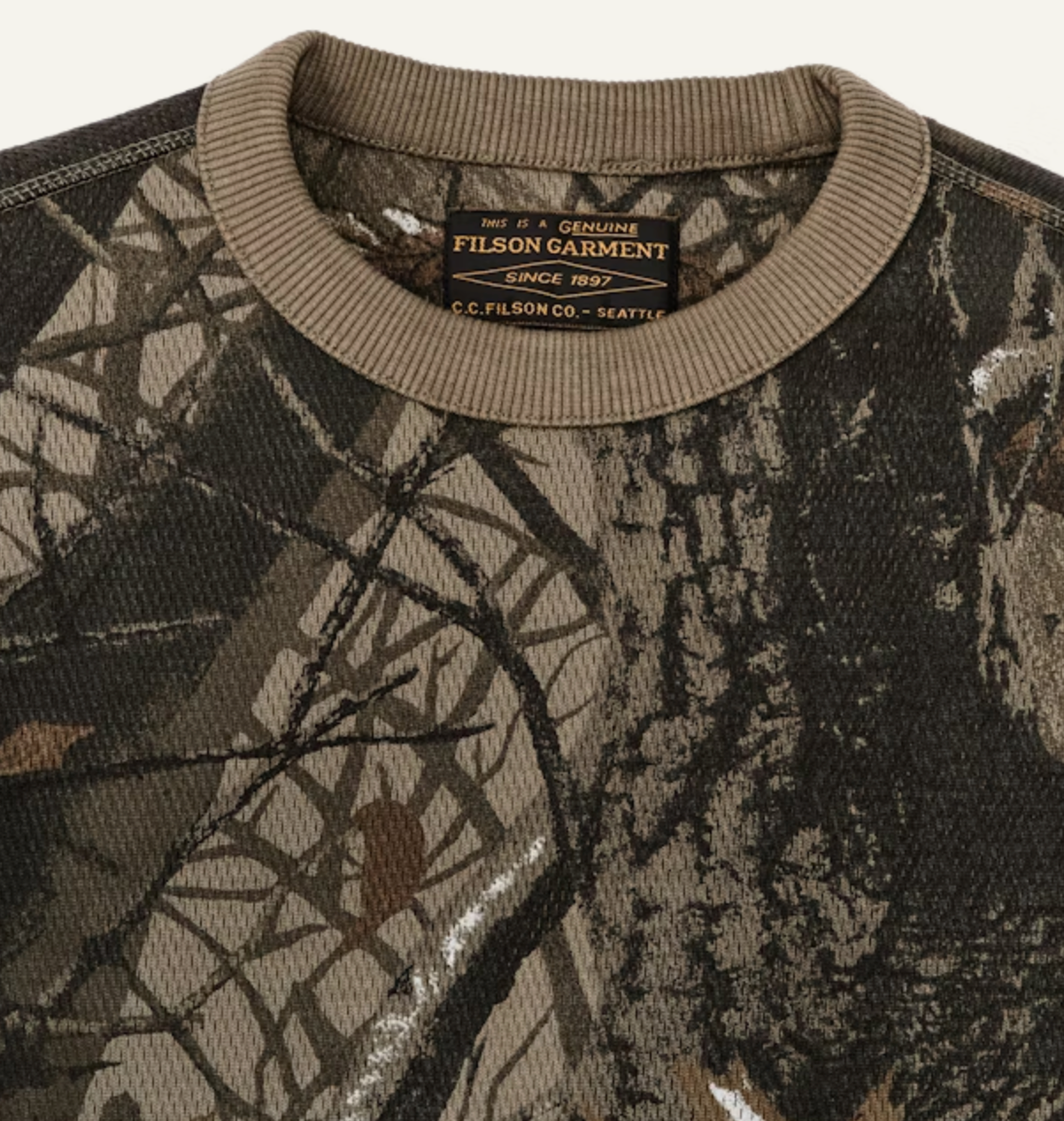 Filson Waffle Knit Thermal Real Tree Camo