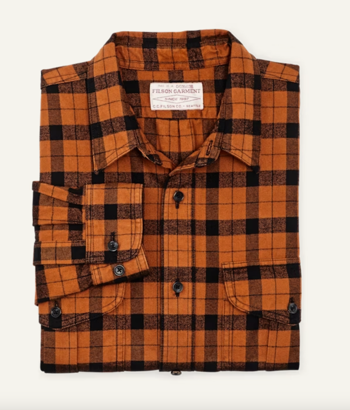 Filson Alaskan Guide Shirt Pecan/Black Plaid