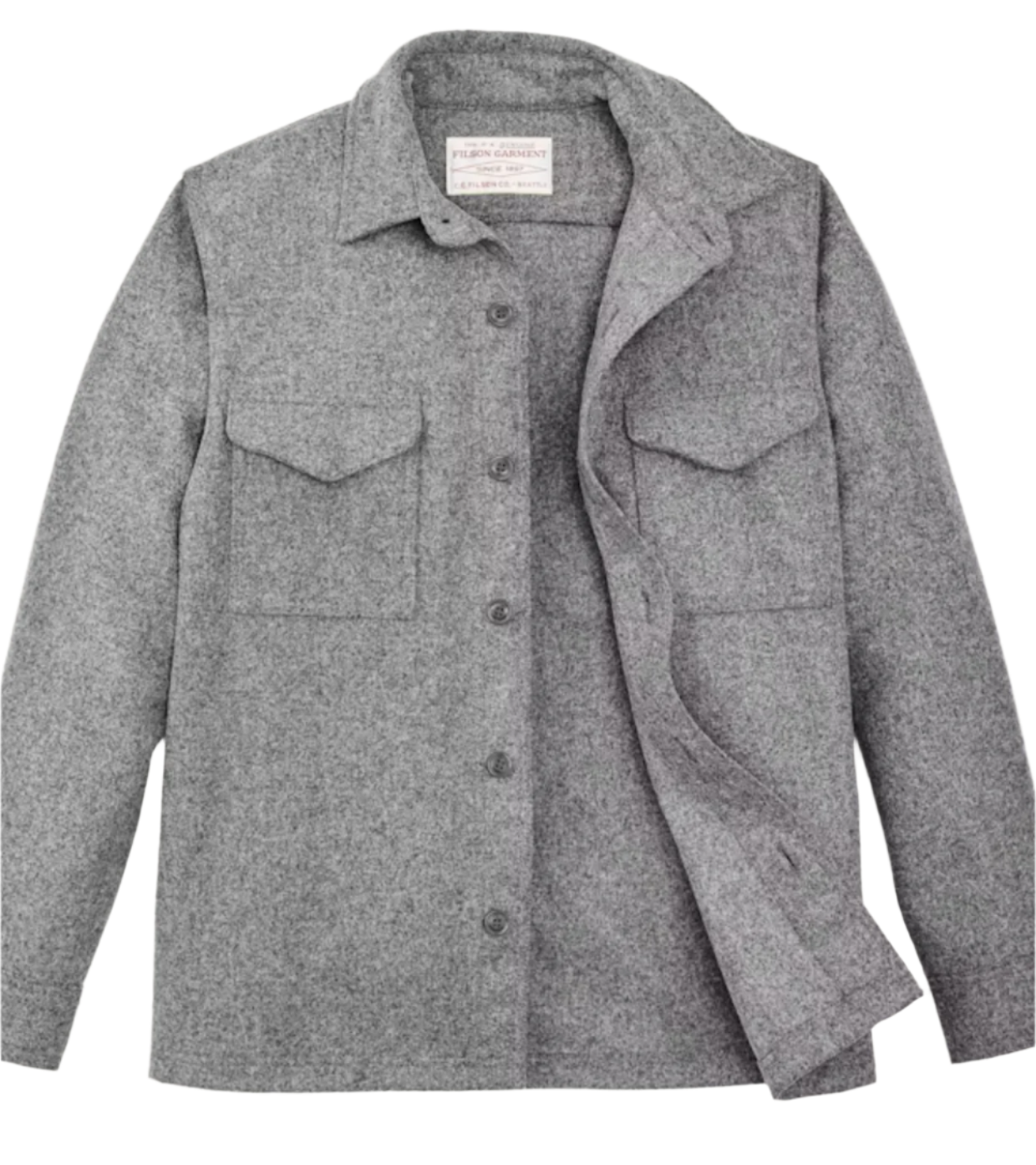 Filson Wool Jac-Shirt Light Heather Gray