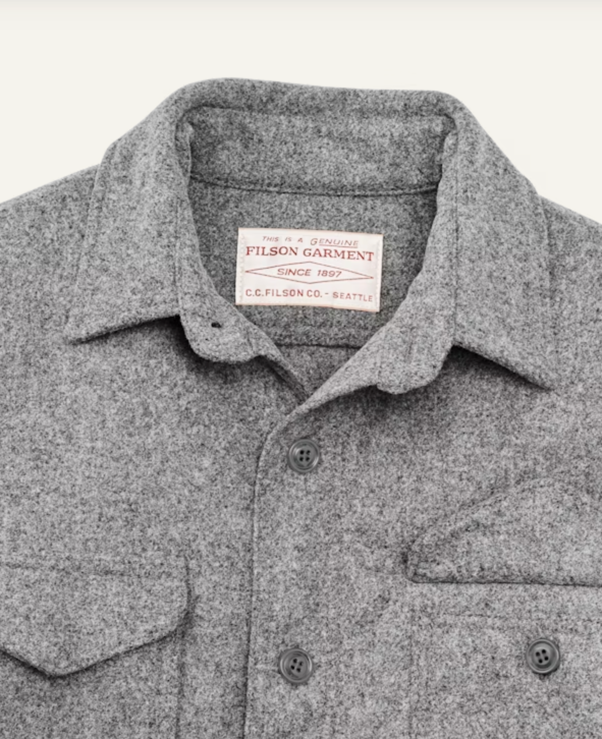 Filson Wool Jac-Shirt Light Heather Gray