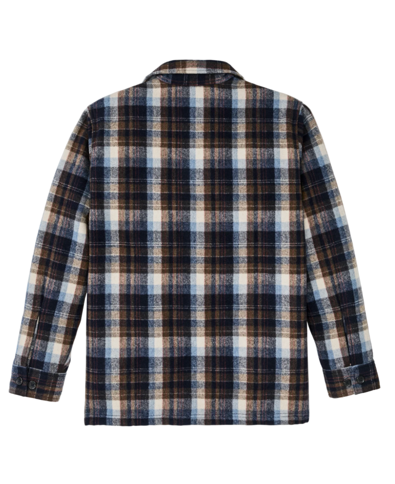 Filson Wool Jac-Shirt Brown/Light Blue Multi Plaid