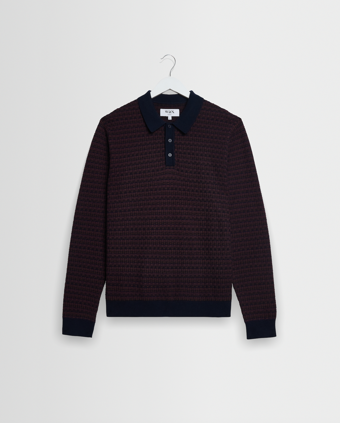 Wax London Oban Polo Mini Geo Brown/ Navy Print