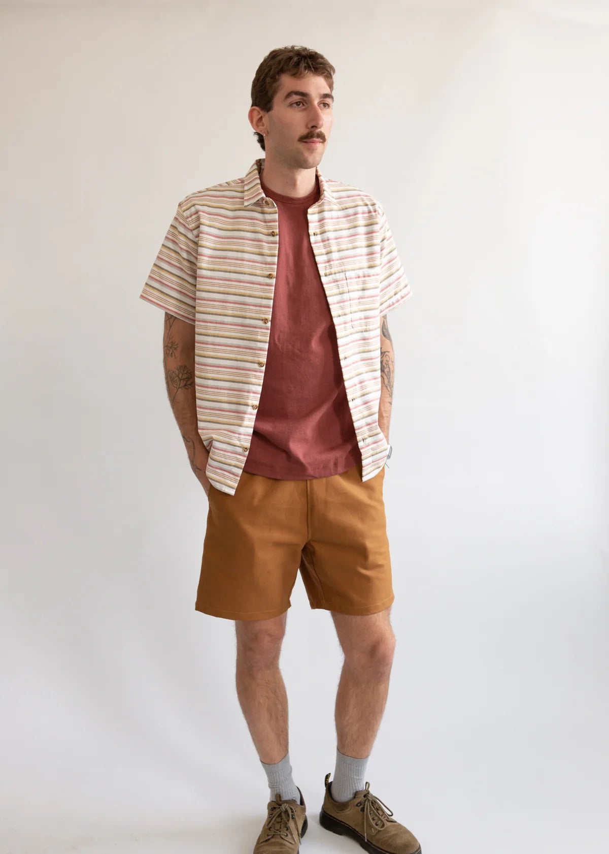 Freeman Short Sleeve Weathervane Sunset Stripe
