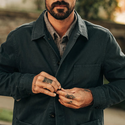 Taylor Stitch The Ojai Chore Coat in Organic Navy Foundation Twill